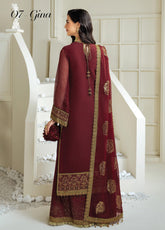 Celine By Alizeh Embroidered Chiffon 3 Piece Unstitched Suit AF25C D-8007 GINA
